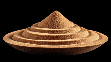 Poster - A layered conical structure with a distinctive textured surface