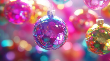 Wall Mural - Vibrant Festive Decorations on White Background