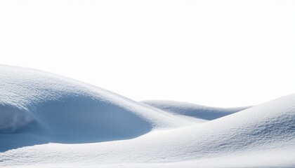 Wall Mural - white clean snow texture snowdrift isolated on white background banner format
