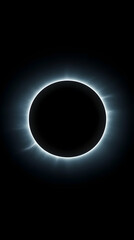 Wall Mural - Solar Eclipse Illustration Dark Background