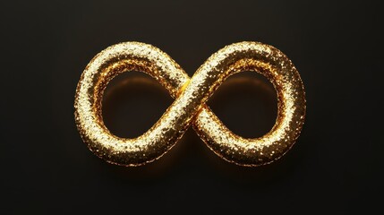 Poster - A glittering golden infinity symbol set against a dark background