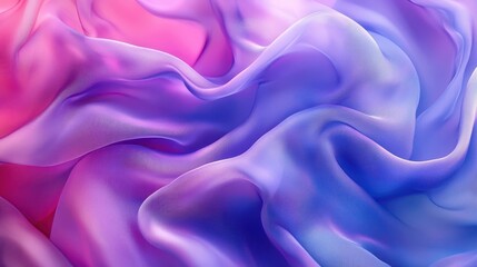 Poster - Beautiful flowing multicolored fabric with soft waves and vibrant colors