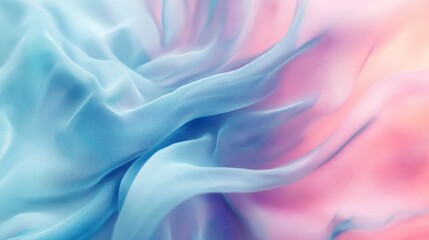 Poster - Soft translucent flowing fabric in shades of pink and blue