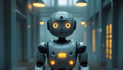 Poster - Security robots animated characters, pc chatbot