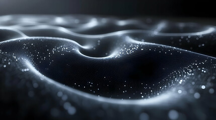Poster - Abstract Digital Wave Pattern With Dots