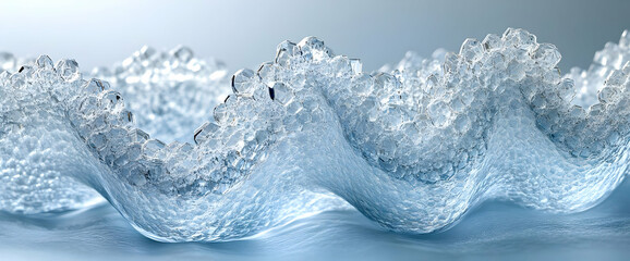 Poster - Abstract Ice Wave Pattern