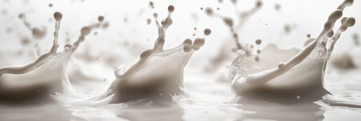 Poster - dynamic splashes create captivating patterns in liquid surfaces during artistic exploration