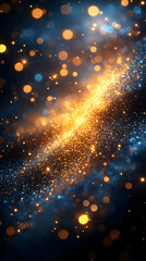 Poster - Abstract Glowing Sparkle Background With Bokeh
