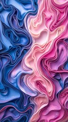 Wall Mural - a paper-cut style cosmic nebula in swirling pink and blue shades