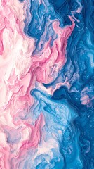 Wall Mural - a paper-cut style cosmic nebula in swirling pink and blue shades