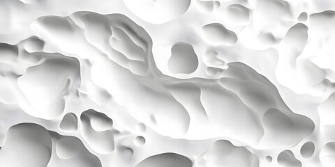 Poster - Multilayer white organic terrain height organic shapes geometrical background wallpaper banner pattern