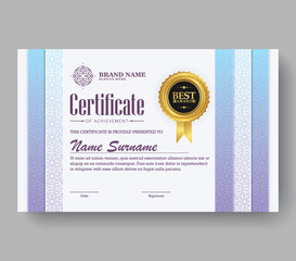 Wall Mural - Colorful achievement certificate best award diploma