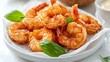 © Photo Dogg - Delicious coconut shrimp on white background