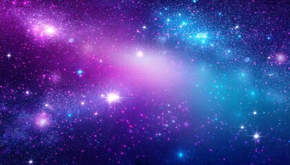 Wall Mural - glitter neon color galaxy background