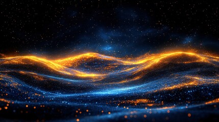 Wall Mural - cosmic, glowing, landscape, night