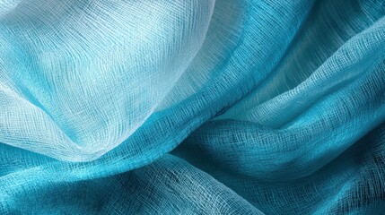 Wall Mural - A soft and airy texture, a harmonious blend of light cyan, turquoise, blue green, and white cotton silk, forming a subtle yet striking background pattern.