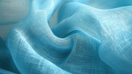 Wall Mural - A soft and airy texture, a harmonious blend of light cyan, turquoise, blue green, and white cotton silk, forming a subtle yet striking background pattern.