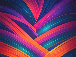 Wall Mural - Vibrant Colorful Fiber Waves