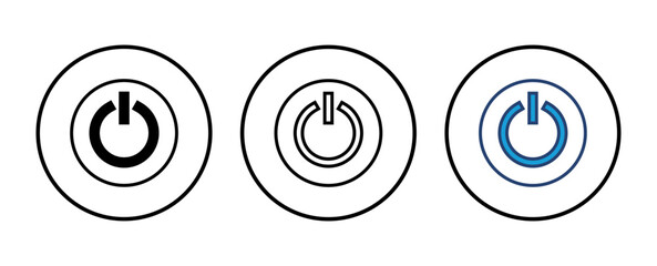 Wall Mural - power icon vector. power switch icon. electric power