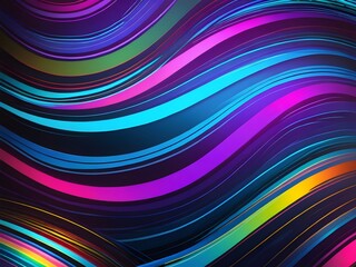 Wall Mural - Vibrant Colorful Light Waves