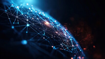Aufkleber - A dynamic network of interconnected lines illustrating modern communication and social networking in digital landscapes