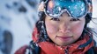 © StudioFF - Portrait of a Smiling Woman in Ski Goggles / スキーゴーグルをかけた笑顔の女性のポートレート