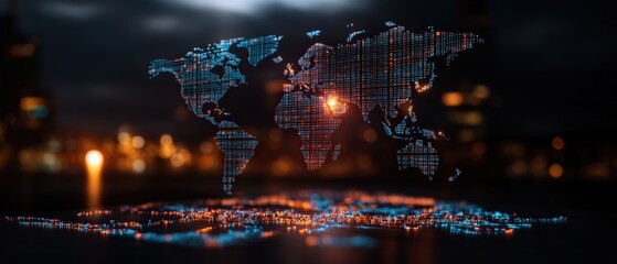 Poster - Detailed world map displaying continents and oceans in a clear layout emphasizing global awareness and navigation