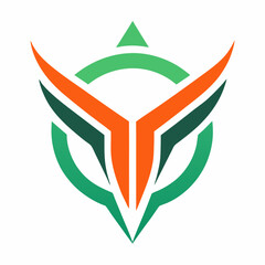 Poster - 3D Star Icon Logo Design with Green Metal Frame and Abstract Origami Element