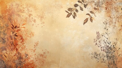 Leinwandbilder - Bohemian-style background with warm earth tones and organic patterns creating an artistic atmosphere perfect for creative projects