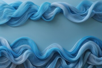 Poster - Calming Cyan Artwork with Subtle Gradient Texture Background