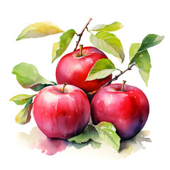 Fototapete - Digital technology apple watercolor design illustration