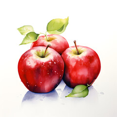 Fototapete - Digital technology apple watercolor design illustration