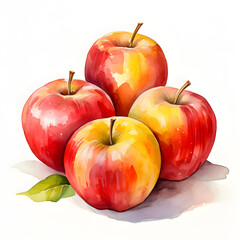 Fototapete - Digital technology apple watercolor design illustration