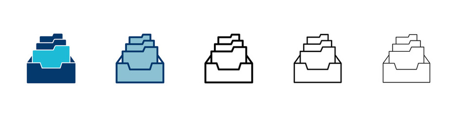 Poster - Archive folders icon vector isolated on white background. binders vector icon. Archive storage icon.