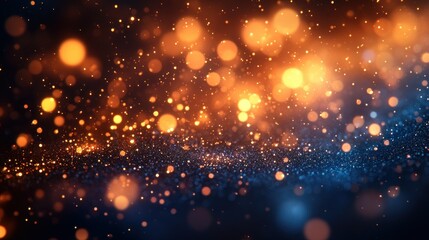 Wall Mural - Bokeh lights, dark background, festive atmosphere