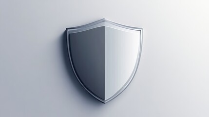 Poster - Secure Protection A Modern Metallic Shield Symbolizing Safety and Defense