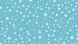 © John - High - Quality Vector EPS8 Illustration: Sky - Blue Background Seamless Pattern with White Snowfall for Christmas Cards and Banners