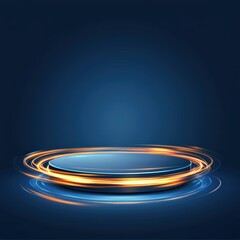 Poster - A blue background with a bright light source creating a calming and tranquil atmosphere for various creative uses