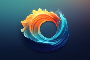 Poster - A swirling vibrant artistic illustration featuring colors of the spectrum