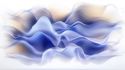 Poster - Ethereal and serene waves of light and color gracefully flow in a seamless harmonious movement evoking a sense of tranquility and imagination