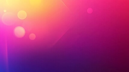 Poster - Abstract gradient background with glowing circles and diagonal lines in pink yellow and purple colors