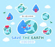© simsul - 지구의 날, 식목일, 세계물의날, 지구보호, 환경보호, 자연보호. 친환경일러스트