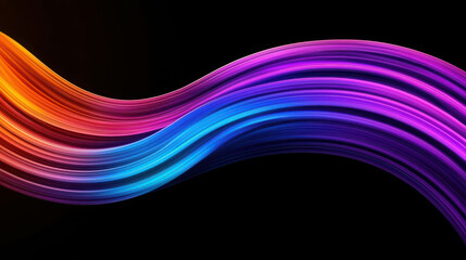 Poster - Mesmerizing Abstract Composition of Swirling Neon Colors on a Black Background