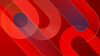 trendy red gradient on abstract geometric background vector illustration