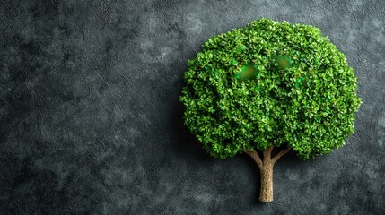 Poster - A vibrant tree growing on a textured wall displaying nature's resilience and urban contrast