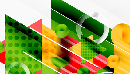 Aufkleber - Modern geometric background - overlapping triangles with smooth gradients and semi-transparency