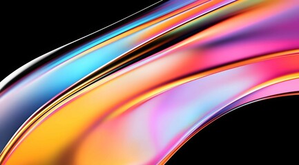 Poster - Vibrant abstract design featuring flowing colors in a smooth gradient display suitable for backgrounds or artistic projects