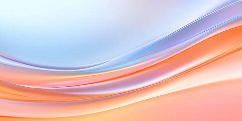 Poster - Elegant curved patterns in soft pastel colors create a serene abstract background for design and creativity