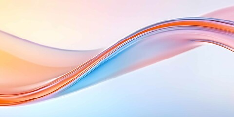 Poster - Elegant curved patterns in soft pastel colors create a serene abstract background for design and creativity