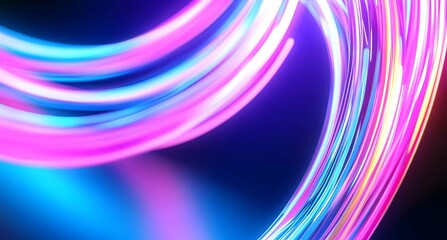 Poster - Colorful light trails swirl in dynamic patterns creating a vibrant visual display during a nighttime event